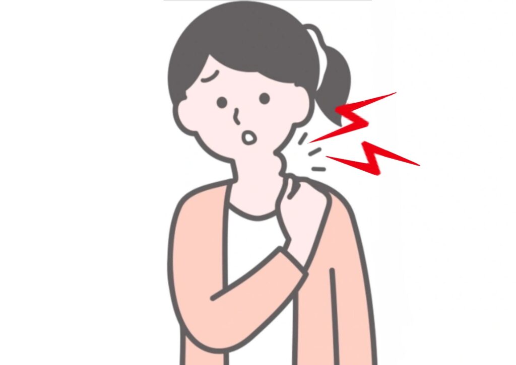 首　しこり　イラスト
