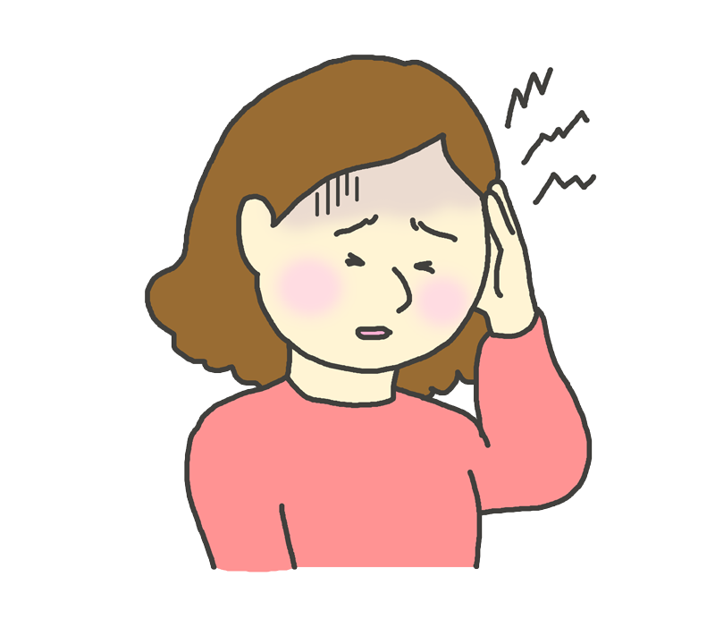 左　頭痛　イラスト